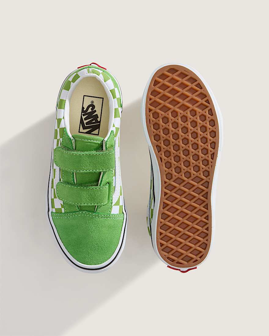 Kinder Old Skool V Checkerboard Schuhe 48 Jahre VANS Grn ALT2