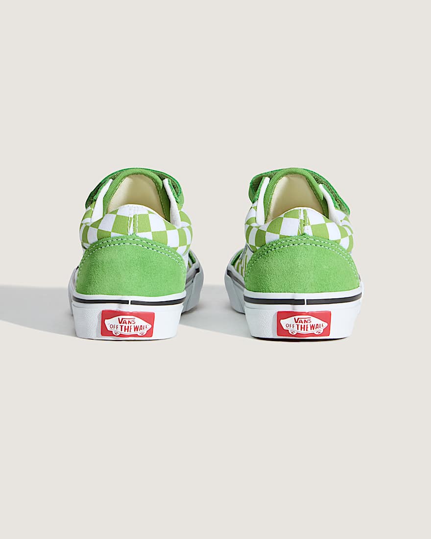 Kinder Old Skool V Checkerboard Schuhe 48 Jahre VANS Grn ALT3