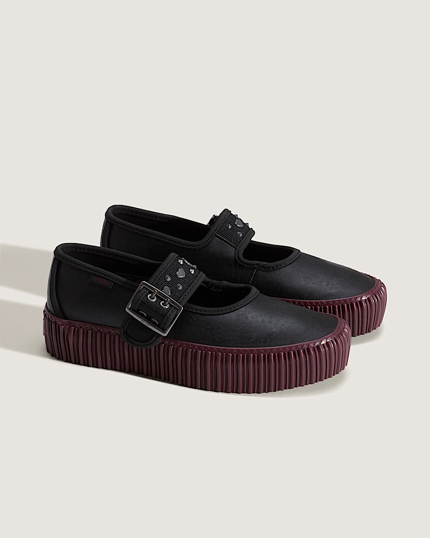 Mary Jane Creeper Plateauschuhe VANS SchwarzRot ALT1