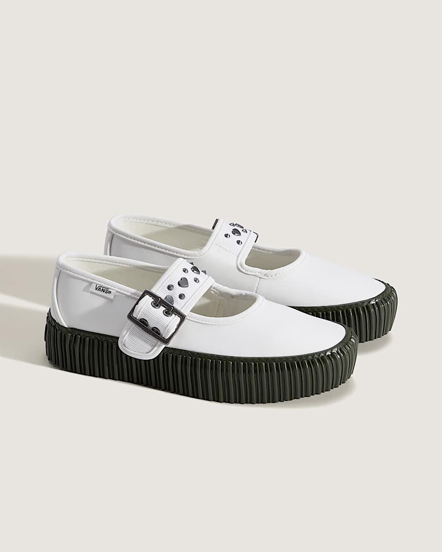 Mary Jane Creeper Plateauschuhe VANS Wei ALT1