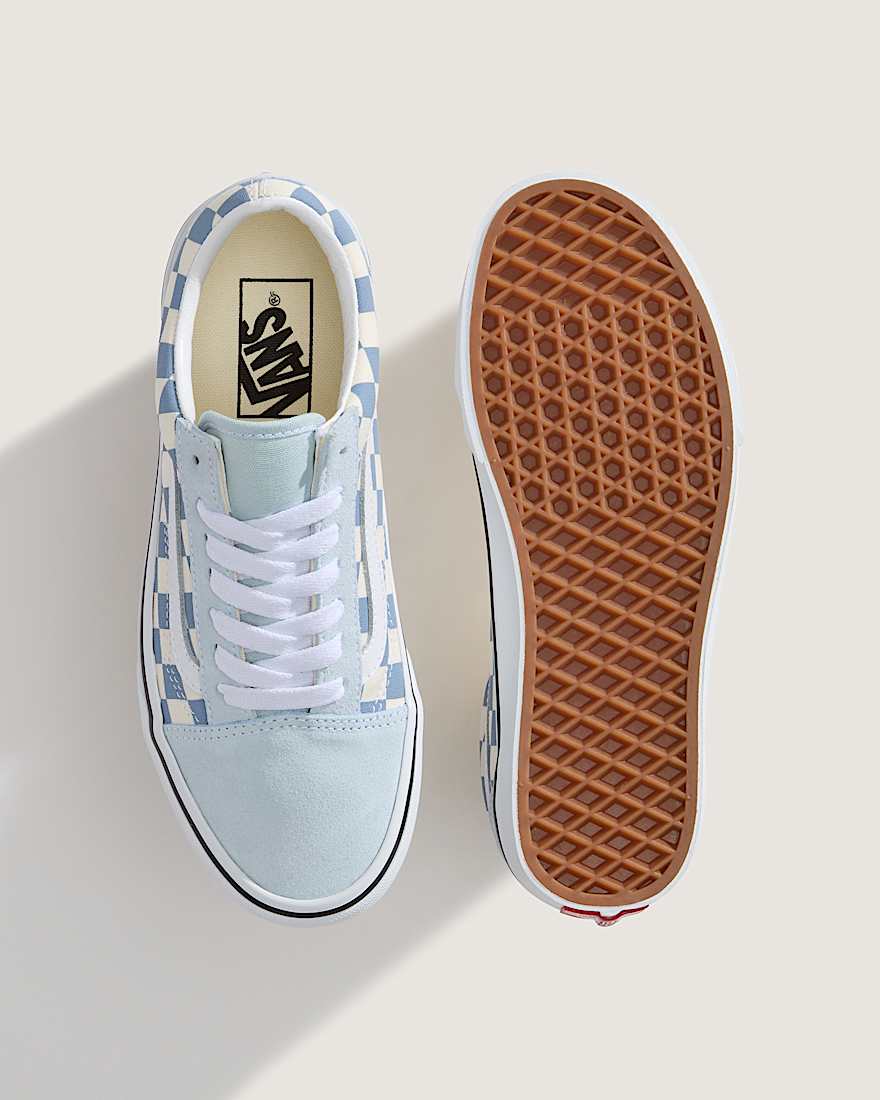 Old Skool Checkerboard Schuhe VANS Blau ALT2