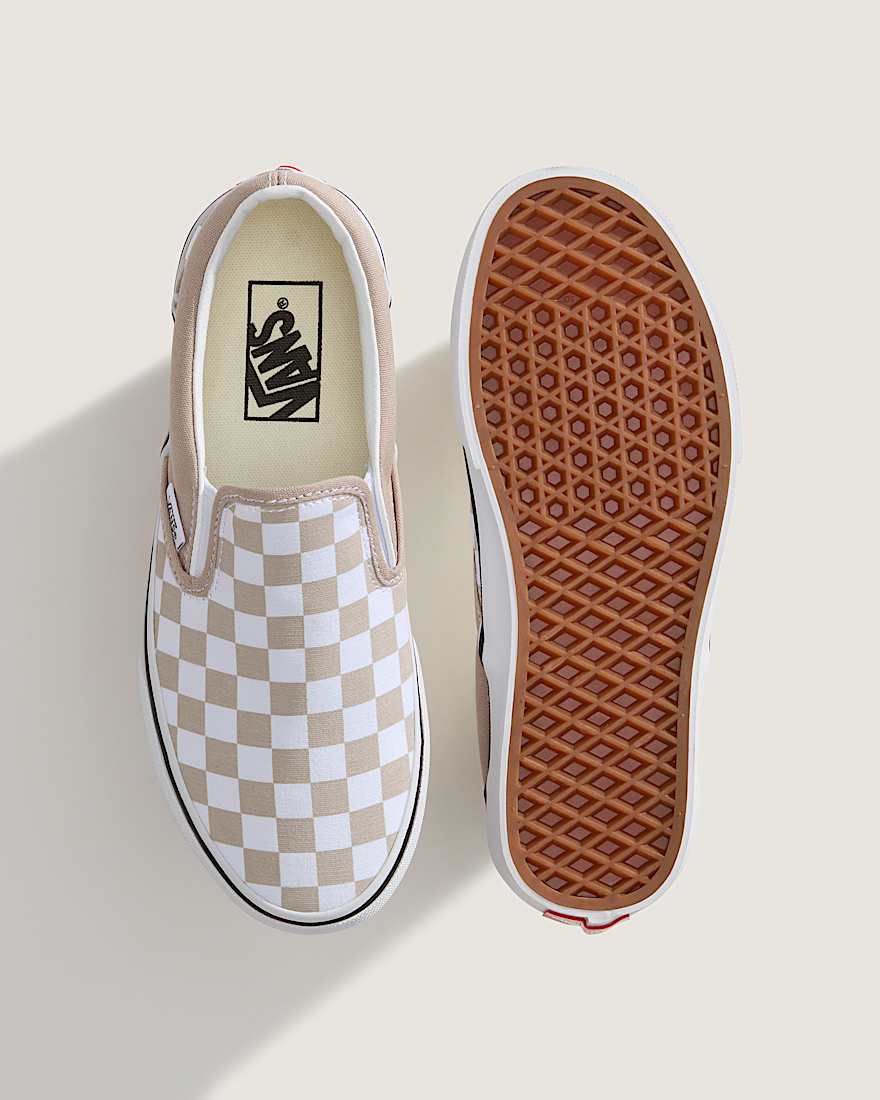Classic SlipOn Checkerboard Schuhe VANS Beige ALT2