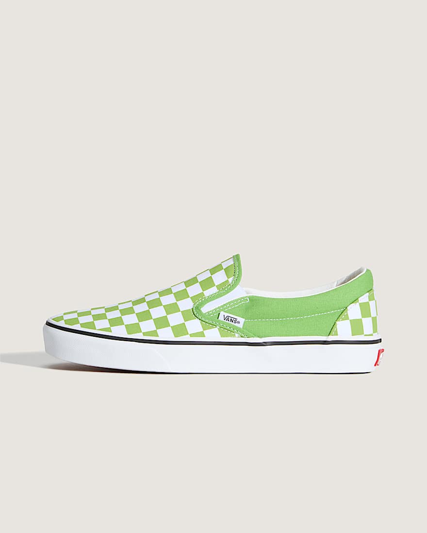 Classic SlipOn Checkerboard Schuhe VANS Grn HERO