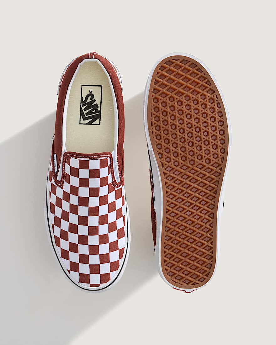 Classic SlipOn Checkerboard Schuhe VANS Braun ALT2