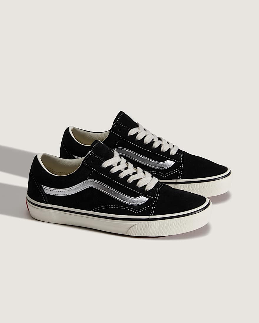 Old Skool METALLIC SIDESTRIPE BLACKSILVER VANS Schwarz ALT1