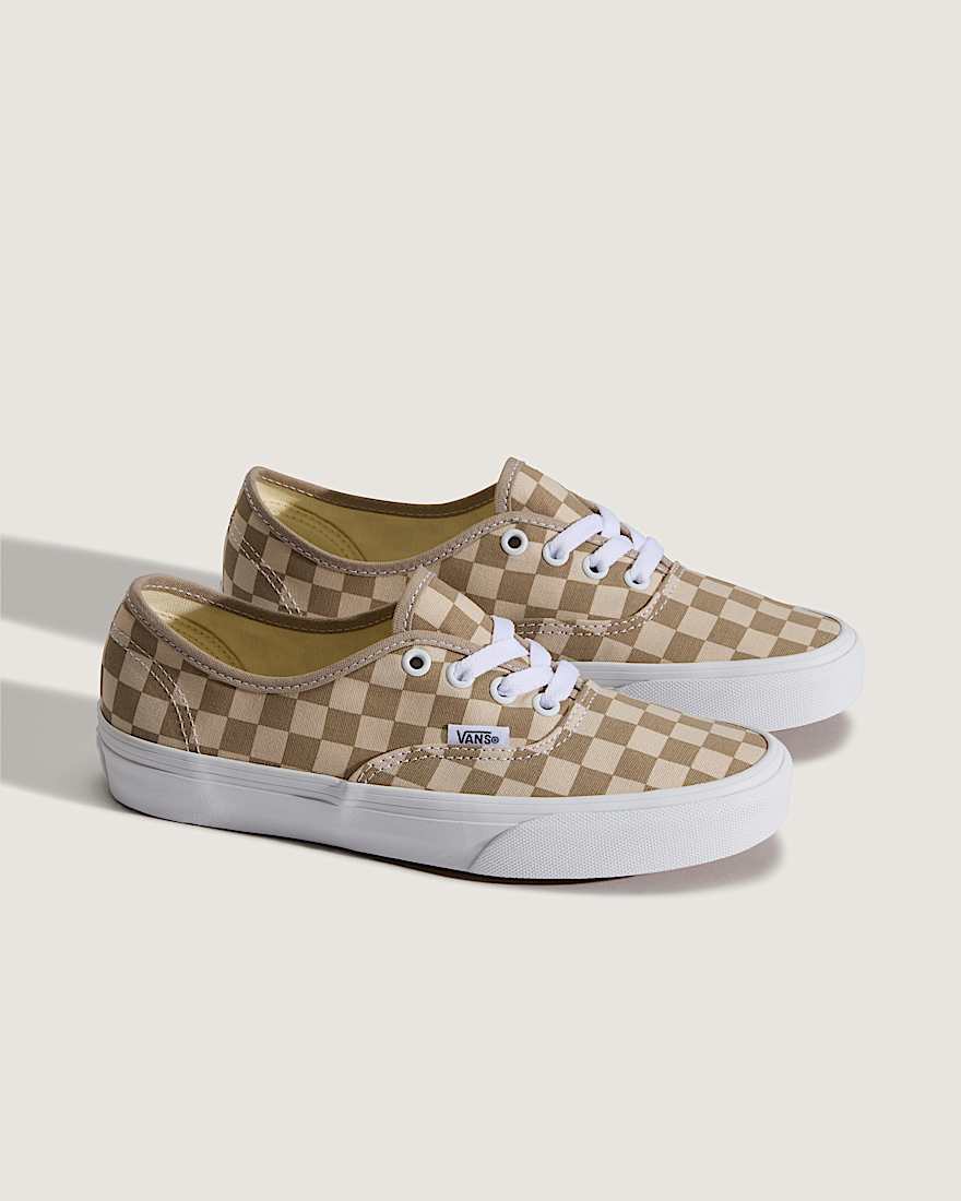 Authentic Checkerboard Schuhe VANS Beige ALT1