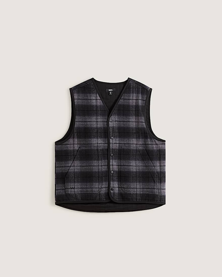 Plaid Homecoming Vest Asphalt VANS Grau HERO