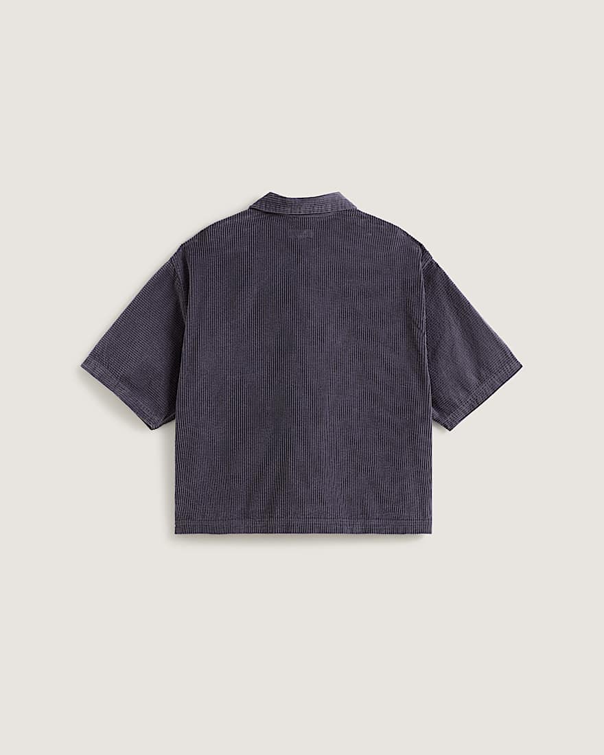 Premium Button Up Hemd aus Cord VANS Grau ALT1