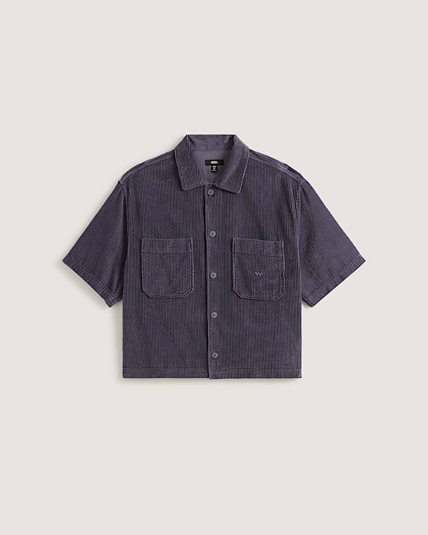 Premium Button Up Hemd aus Cord VANS Grau HERO