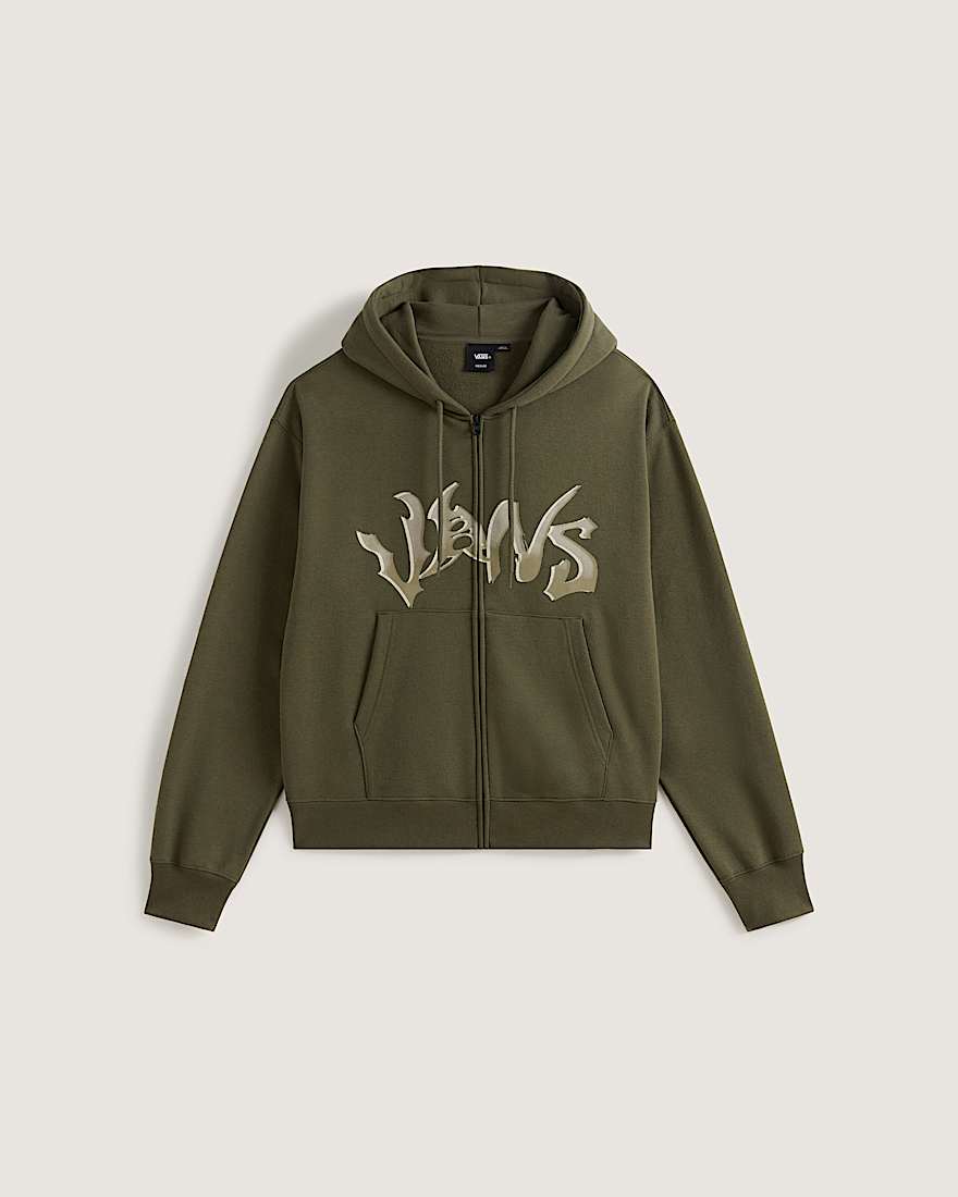 Wild Circle Hoodie mit durchgehendem Reiverschluss VANS Grn HERO