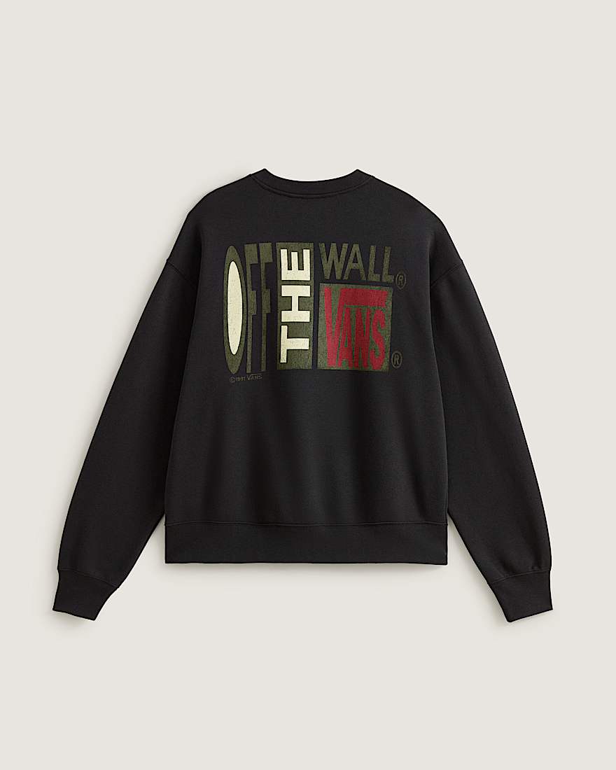 Stretch Stack Crackle RundhalsSweatshirt VANS Schwarz ALT1