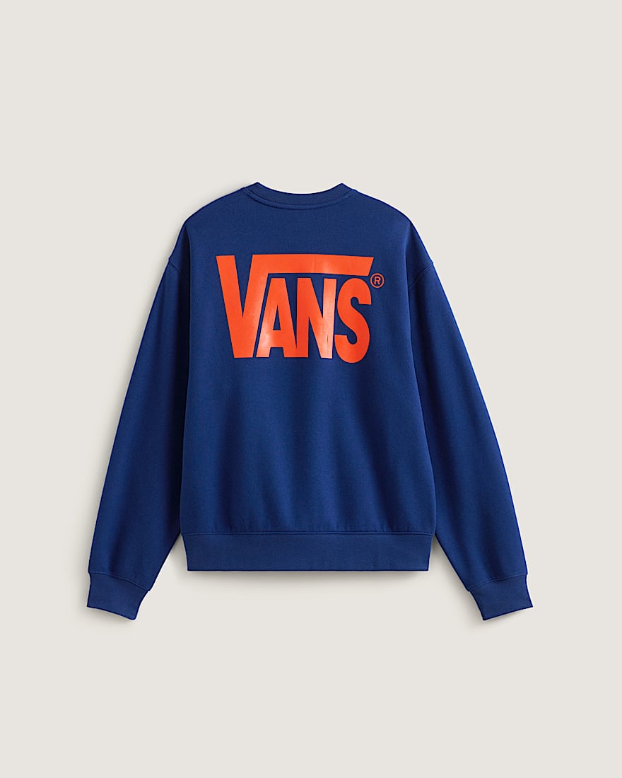 StretchSweatshirt mit Rundhalsausschnitt und Logo VANS Blau ALT1