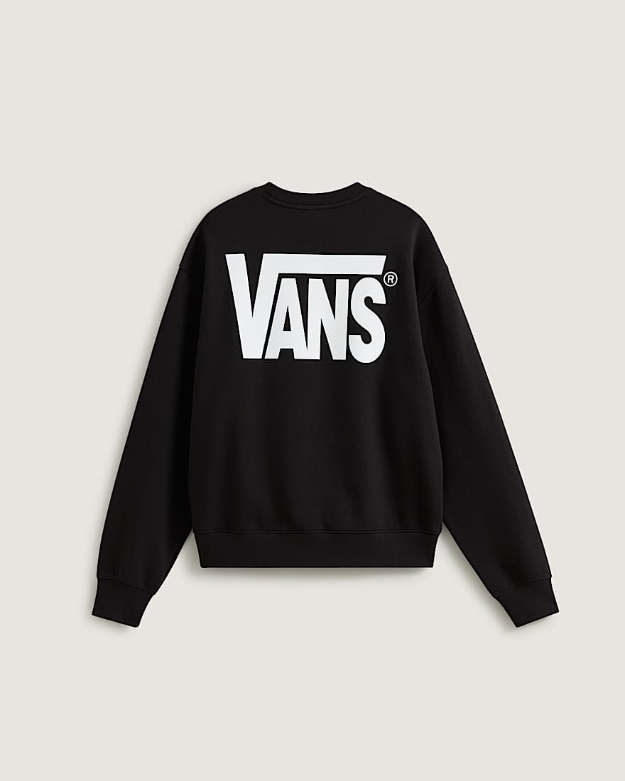 StretchSweatshirt mit Rundhalsausschnitt und Logo VANS Schwarz ALT1