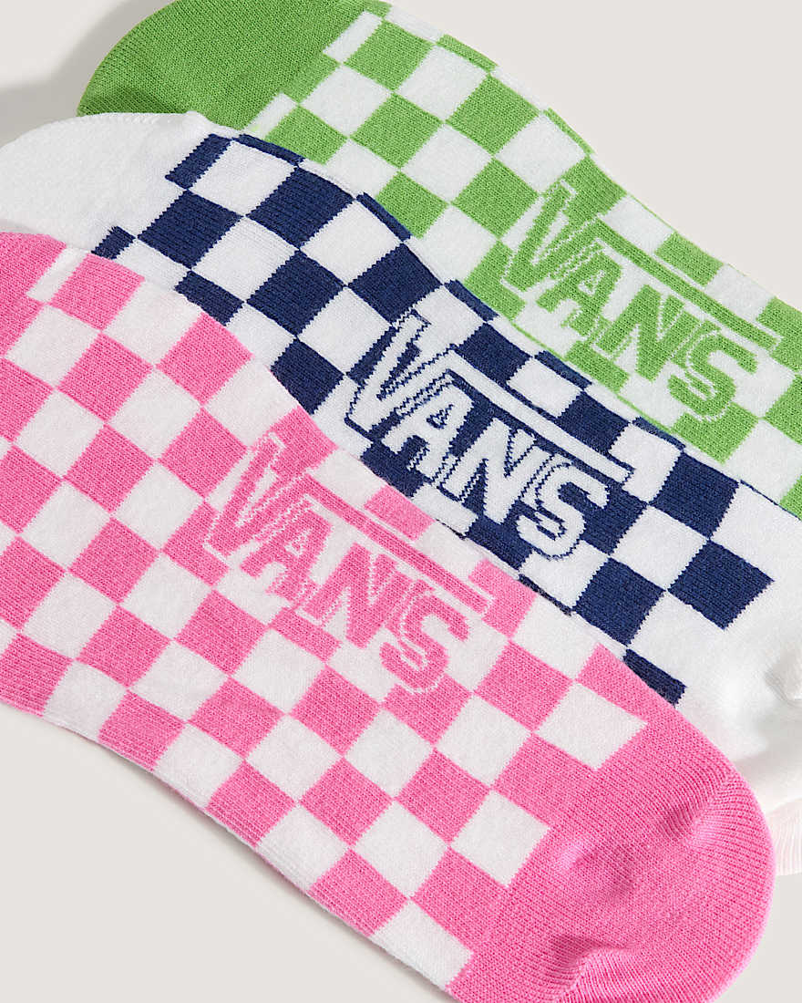 Ticker Canoodle Checkerboard Socken 3 Paar VANS Rosa ALT2