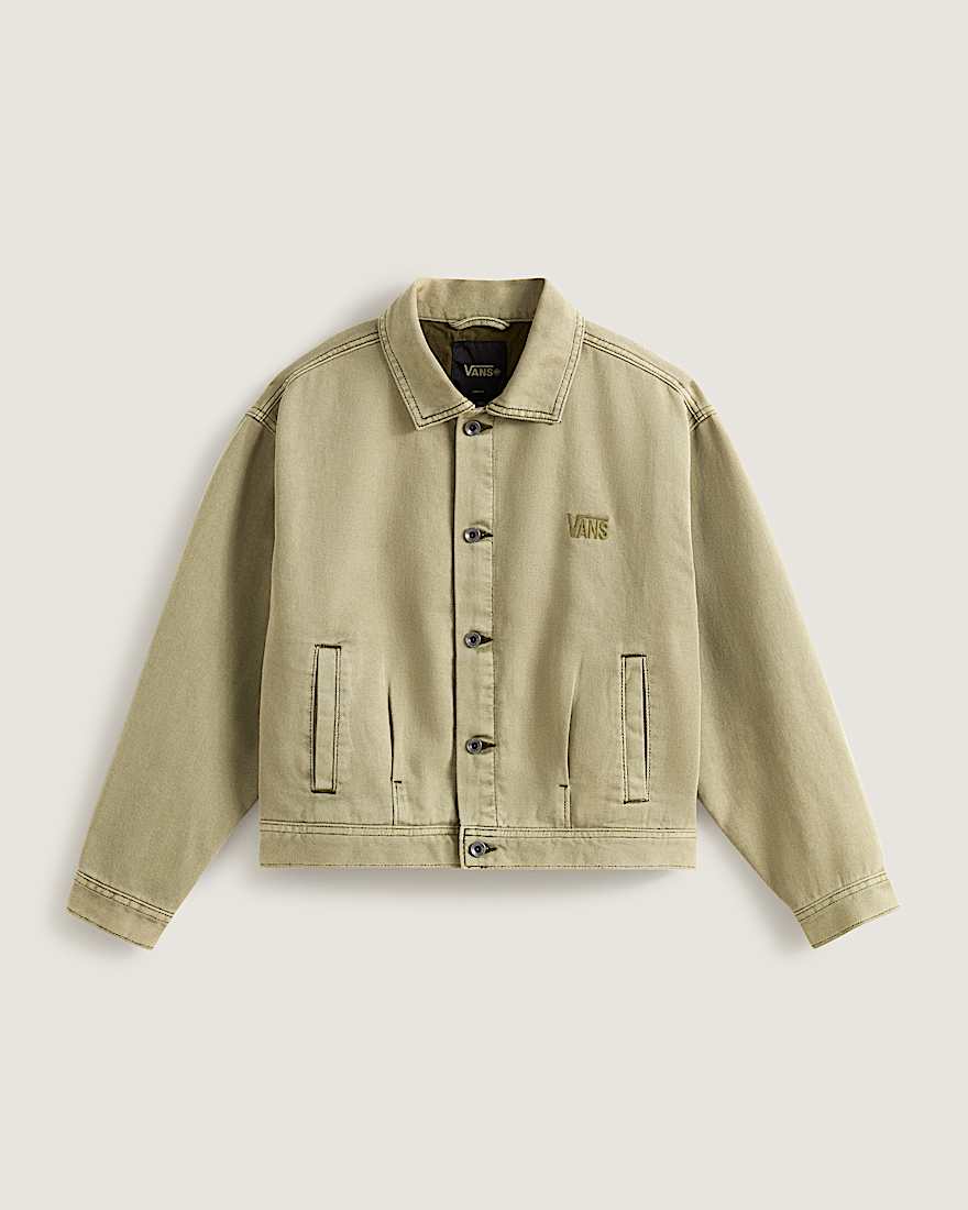 Womens Pomona Station Jacket Soft Sage VANS Beige HERO