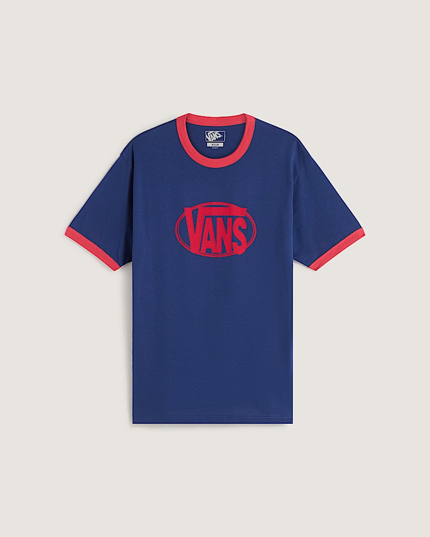 RingerTShirt mit Logo in der Brustmitte VANS Blau HERO