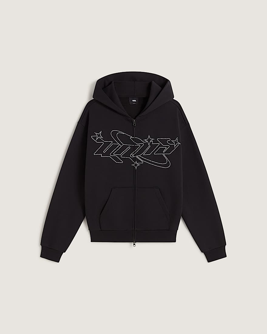 Y2K Star Hoodie mit Reiverschluss VANS Schwarz HERO