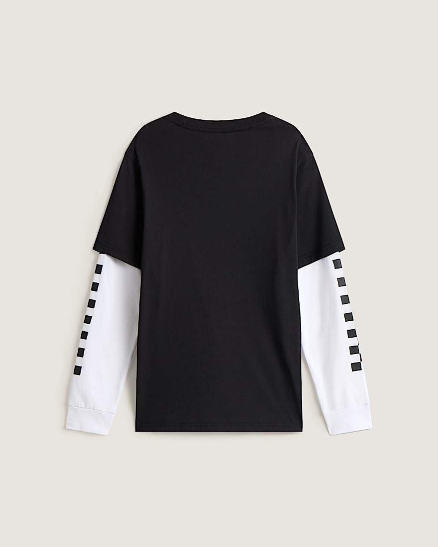 Twofer LangarmTShirt 814 Jahre mit CheckDetails VANS Schwarz ALT1