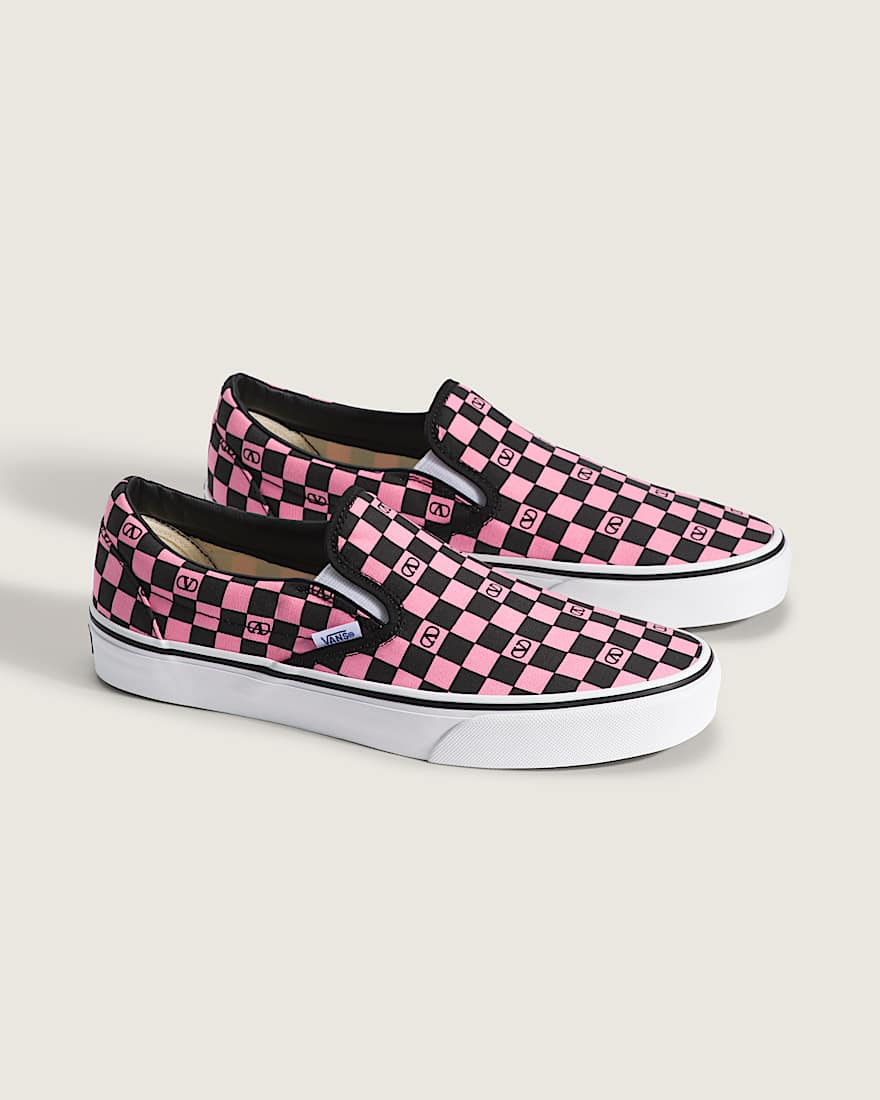 Valentino Garavani und Vans Classic SlipOn Checkerboard VANS Rosa ALT1