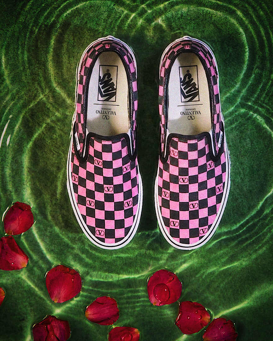 Valentino Garavani und Vans Classic SlipOn Checkerboard VANS Rosa ALT5