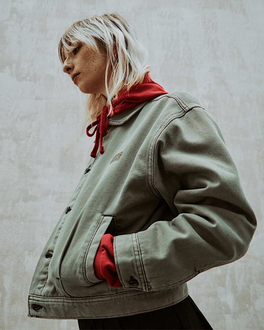 Womens Pomona Station Jacket Soft Sage VANS Beige ALT2