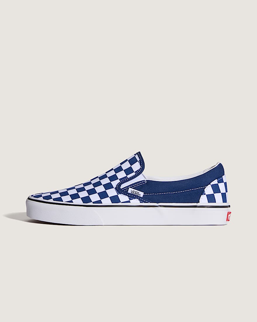 Classic SlipOn Checkerboard Schuhe VANS Blau HERO