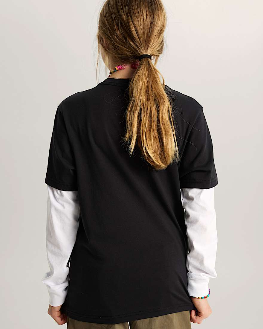 Twofer LangarmTShirt 814 Jahre mit CheckDetails VANS Schwarz ALT6