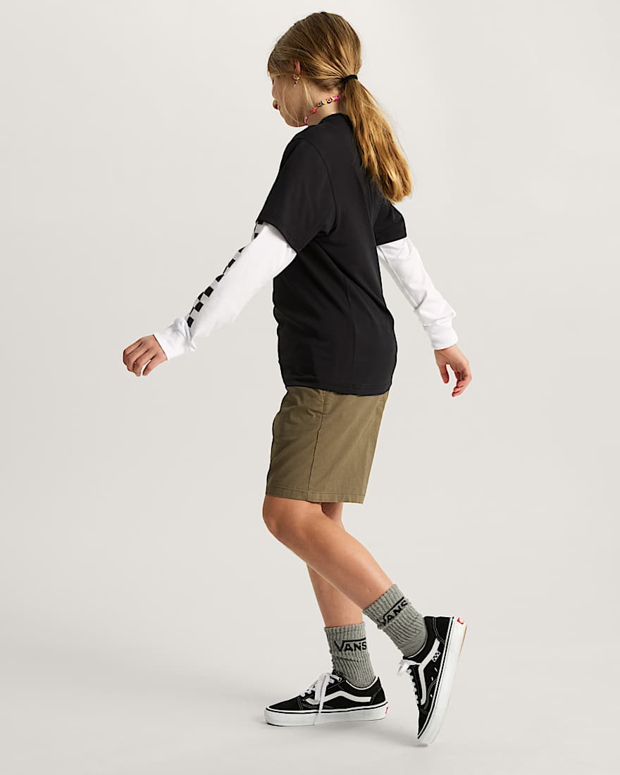 Twofer LangarmTShirt 814 Jahre mit CheckDetails VANS Schwarz ALT7