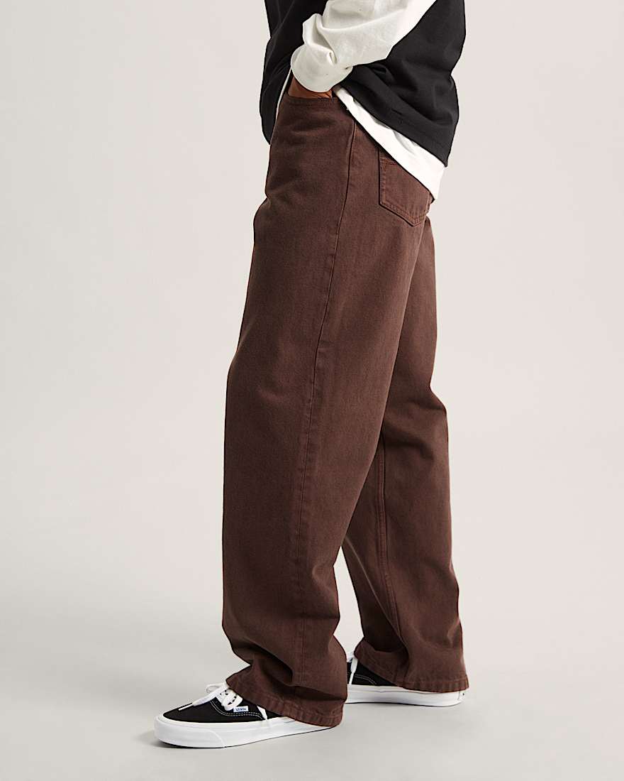 Check5 Loose Denim Pant Dark Brown VANS Braun ALT4