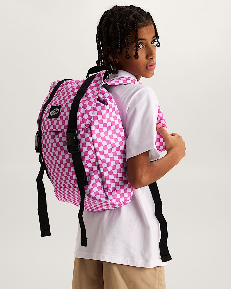 Vans Utility Backpack CHECKERBOARD Pink Fizz VANS Rosa ALT6