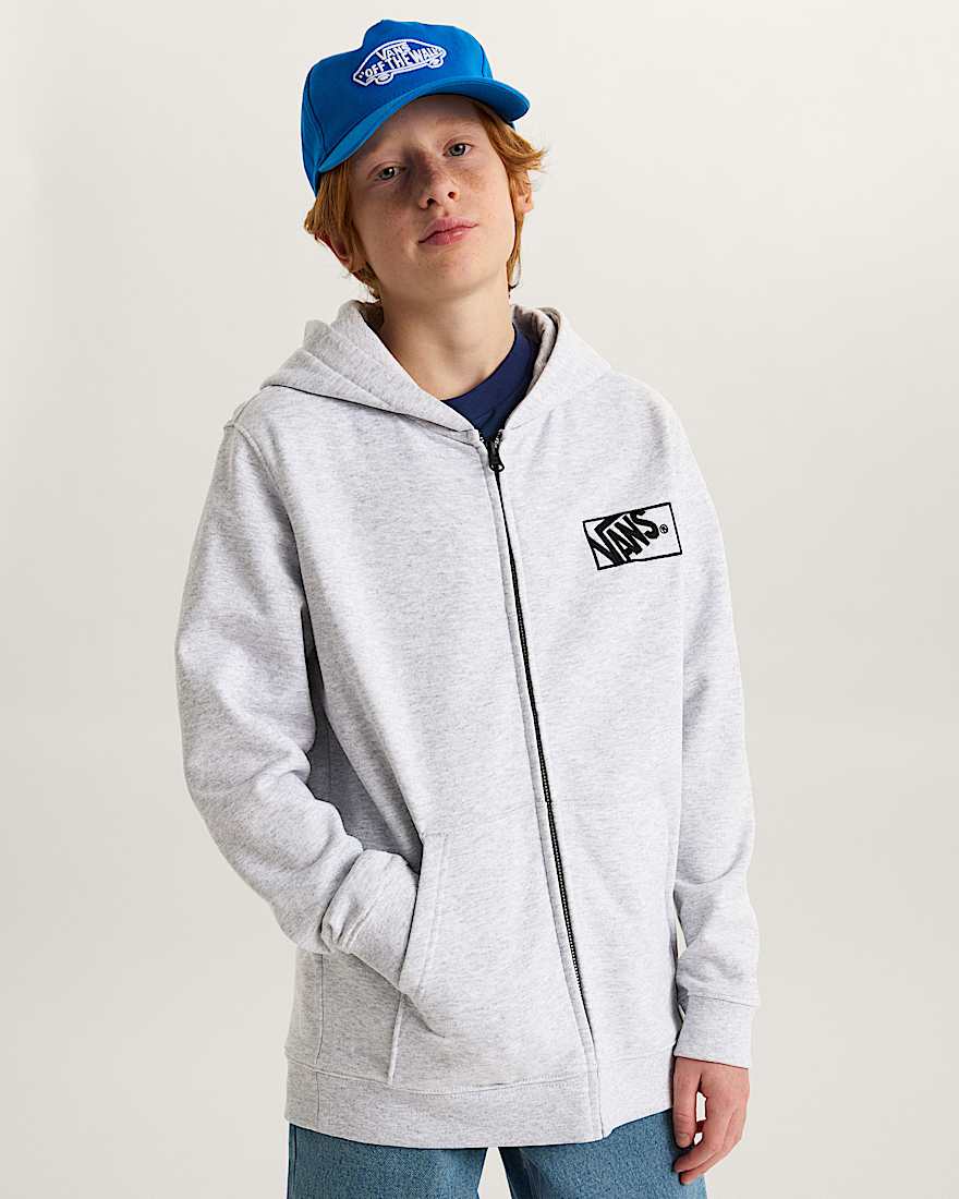 Kinder Blocked Box Hoodie mit Reiverschluss 814 Jahre VANS Grau ALT2