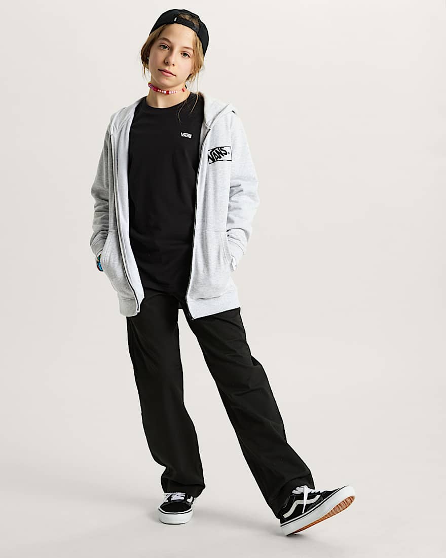 Kinder Blocked Box Hoodie mit Reiverschluss 814 Jahre VANS Grau ALT10