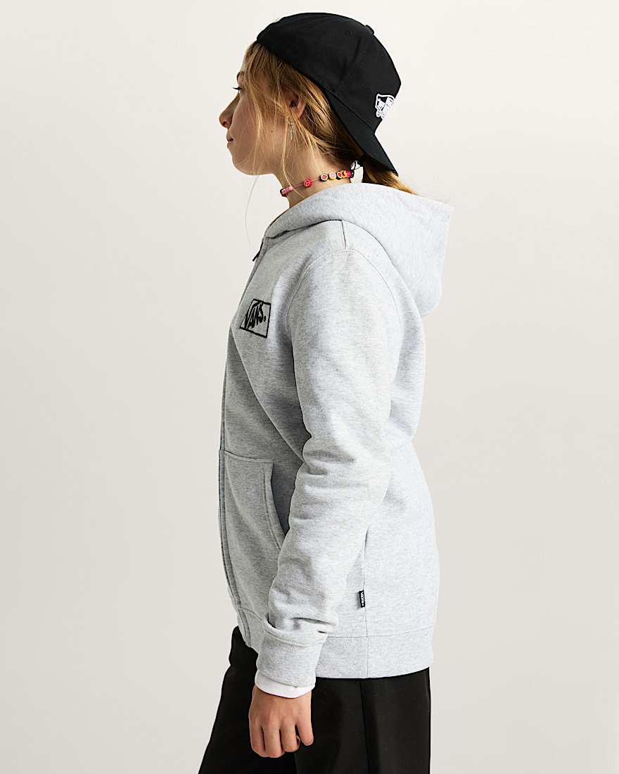 Kinder Blocked Box Hoodie mit Reiverschluss 814 Jahre VANS Grau ALT9