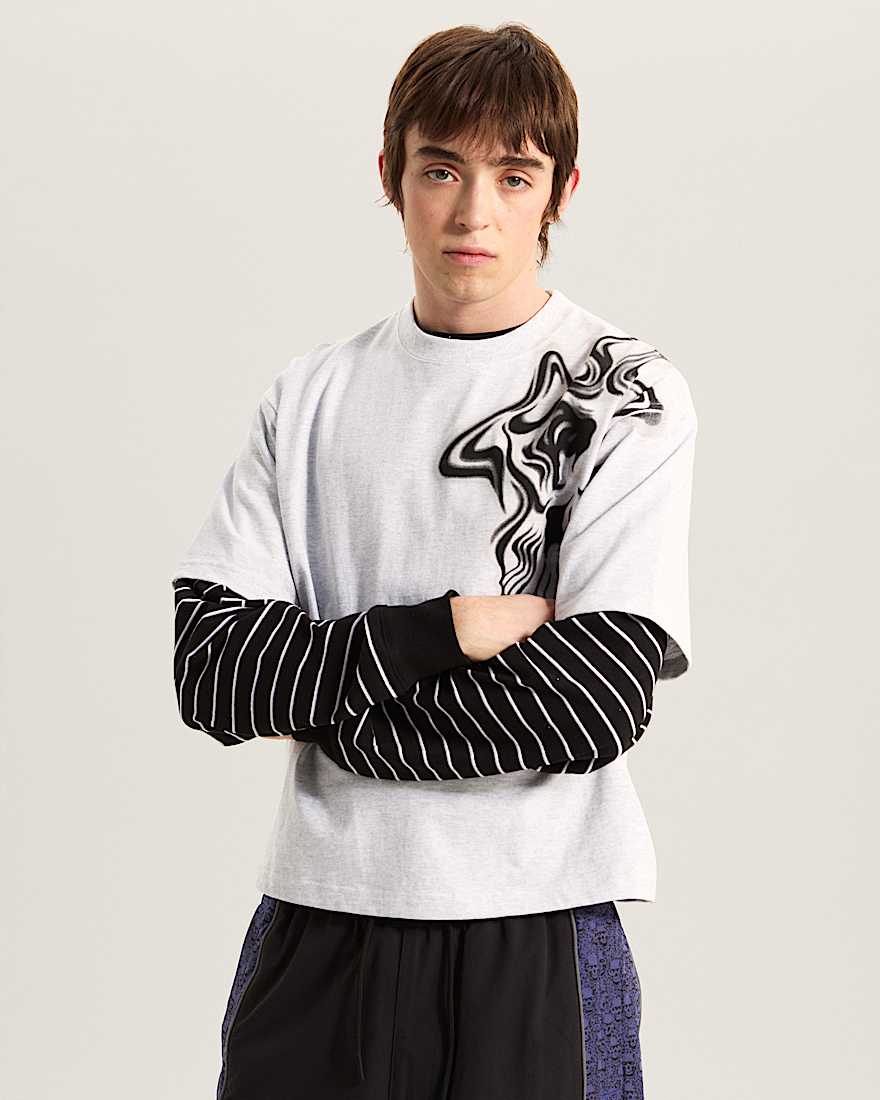 Smoke Skull Short SS Tee ASH HEATHER VANS Grau ALT2