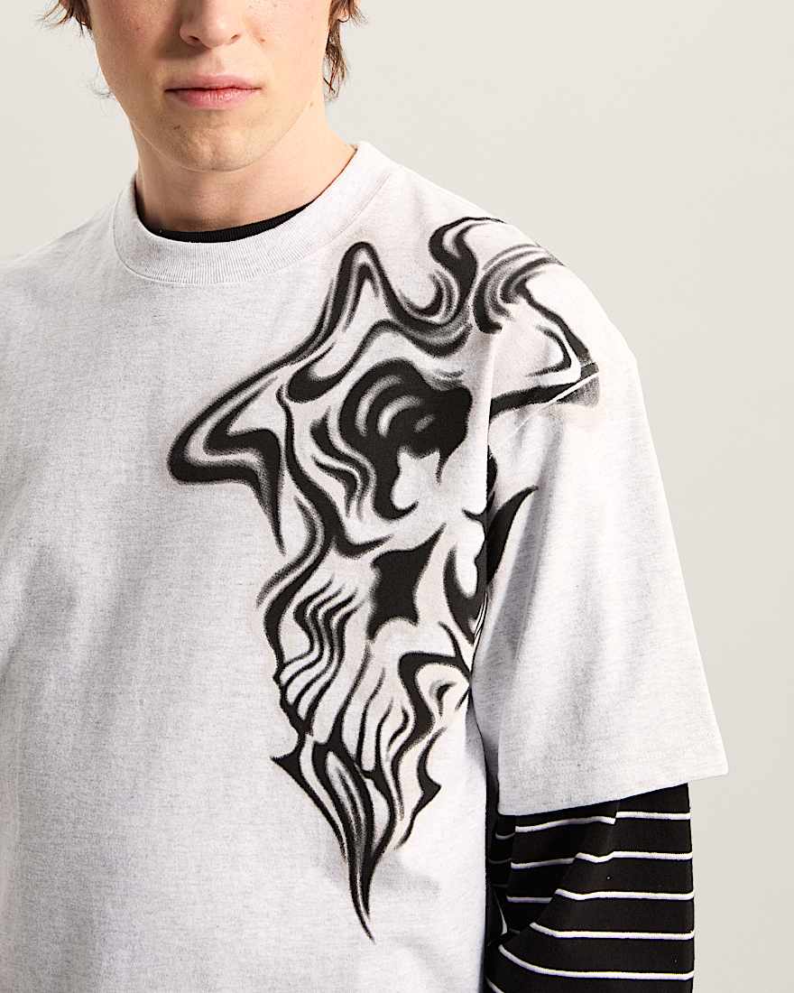 Smoke Skull Short SS Tee ASH HEATHER VANS Grau ALT5