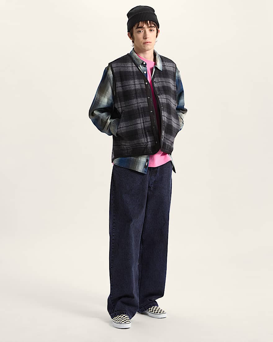 Plaid Homecoming Vest Asphalt VANS Grau ALT4