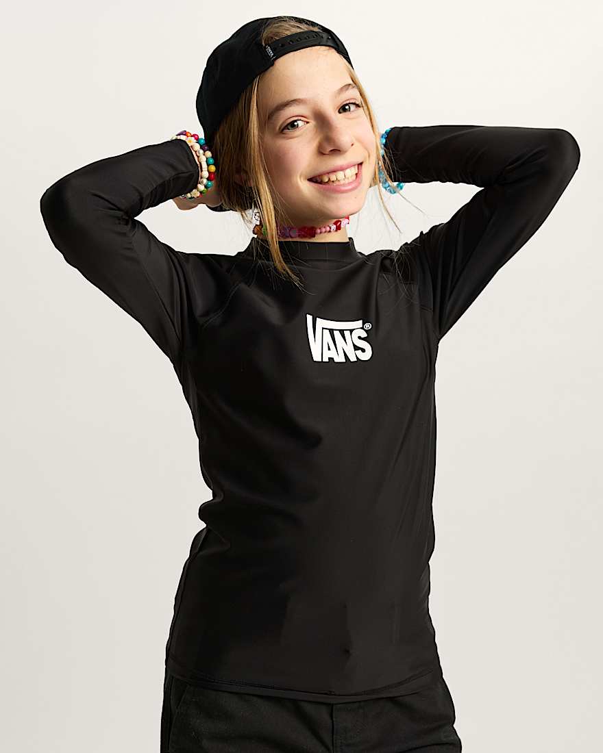 Kinder Rashguard 814 Jahre VANS Schwarz ALT6