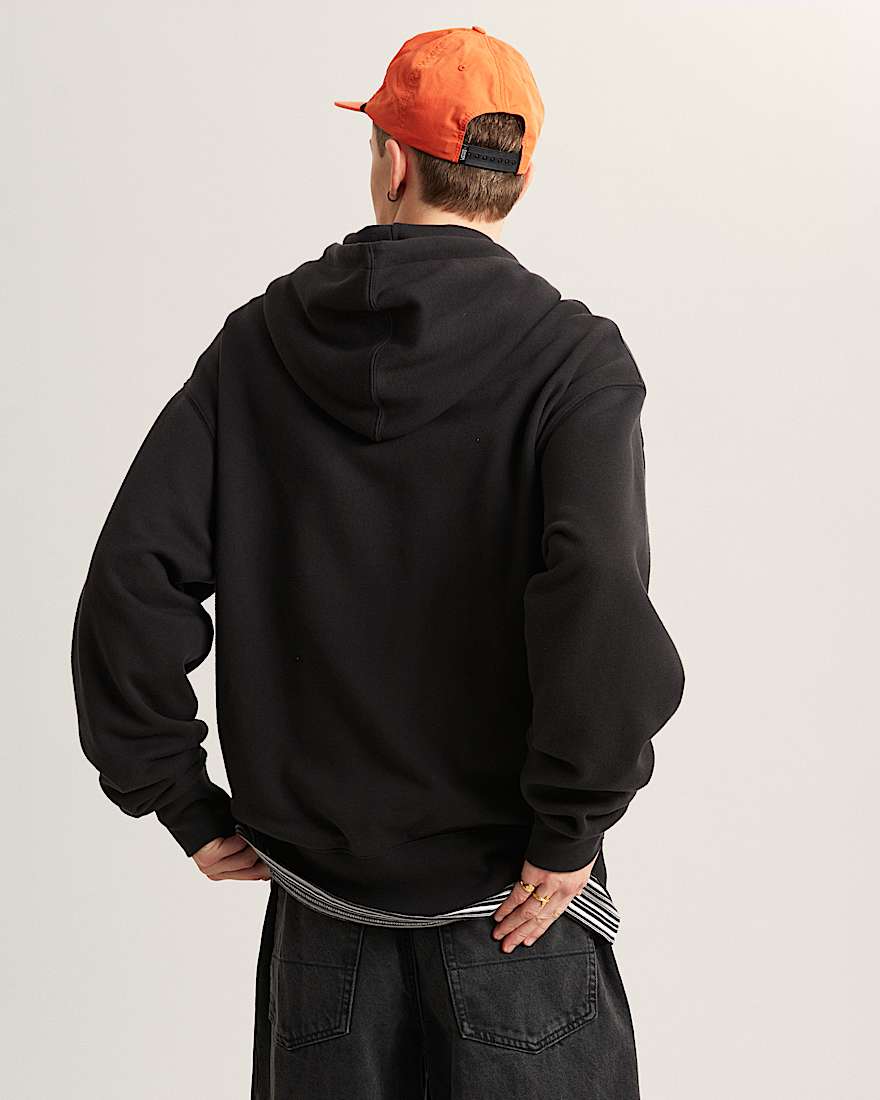 StretchKapuzenjacke mit Logo und Reiverschluss VANS Schwarz ALT3