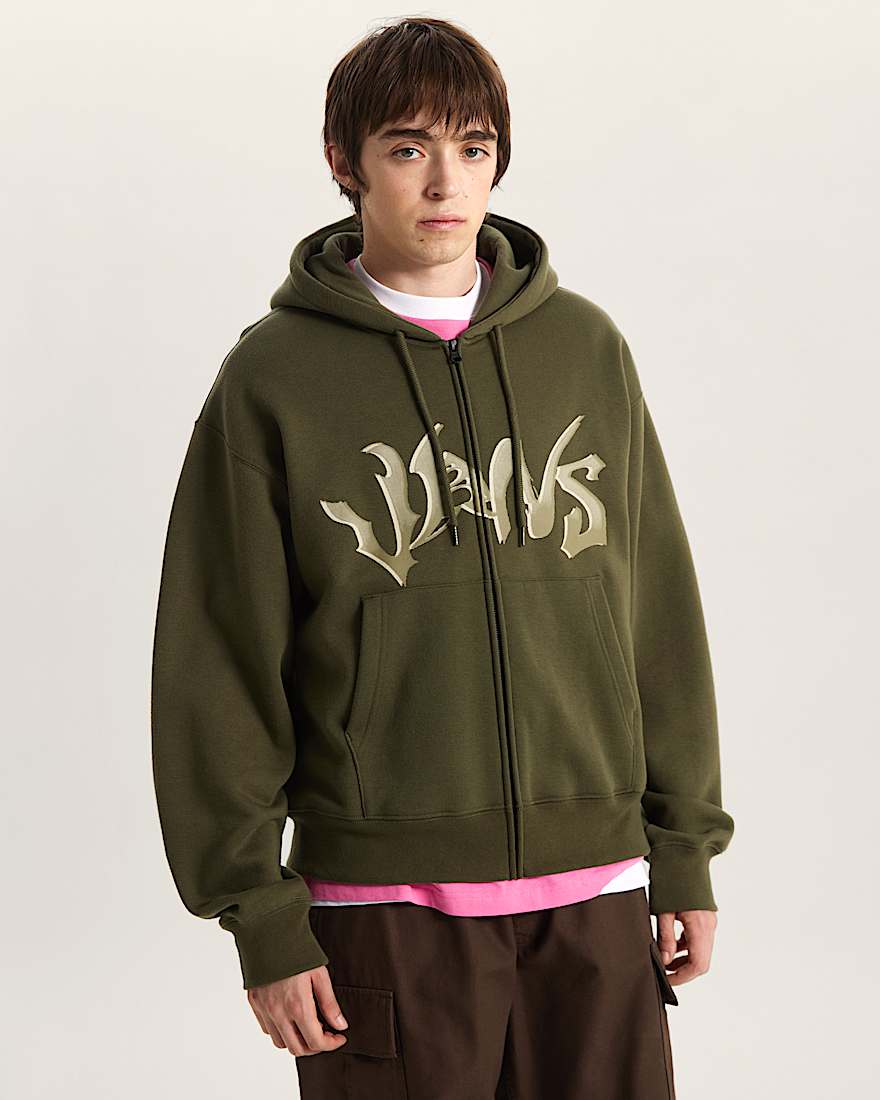 Wild Circle Hoodie mit durchgehendem Reiverschluss VANS Grn ALT2