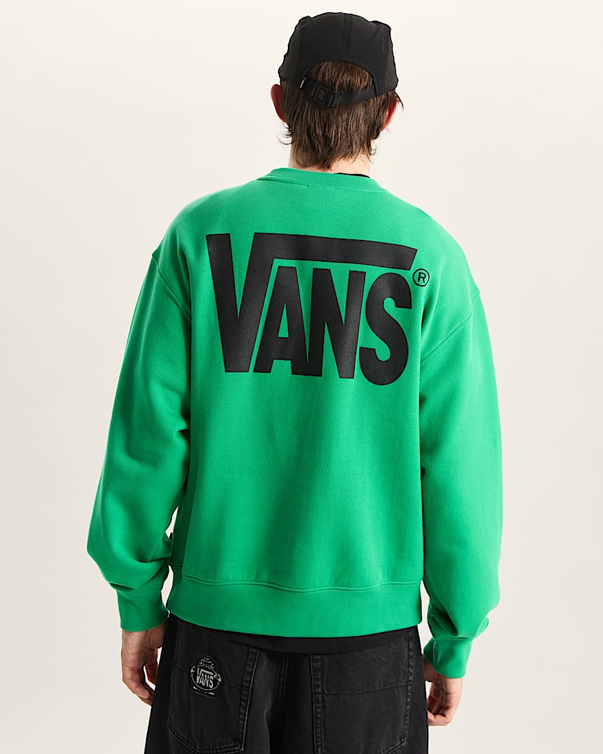 StretchSweatshirt mit Rundhalsausschnitt und Logo VANS Grn ALT3
