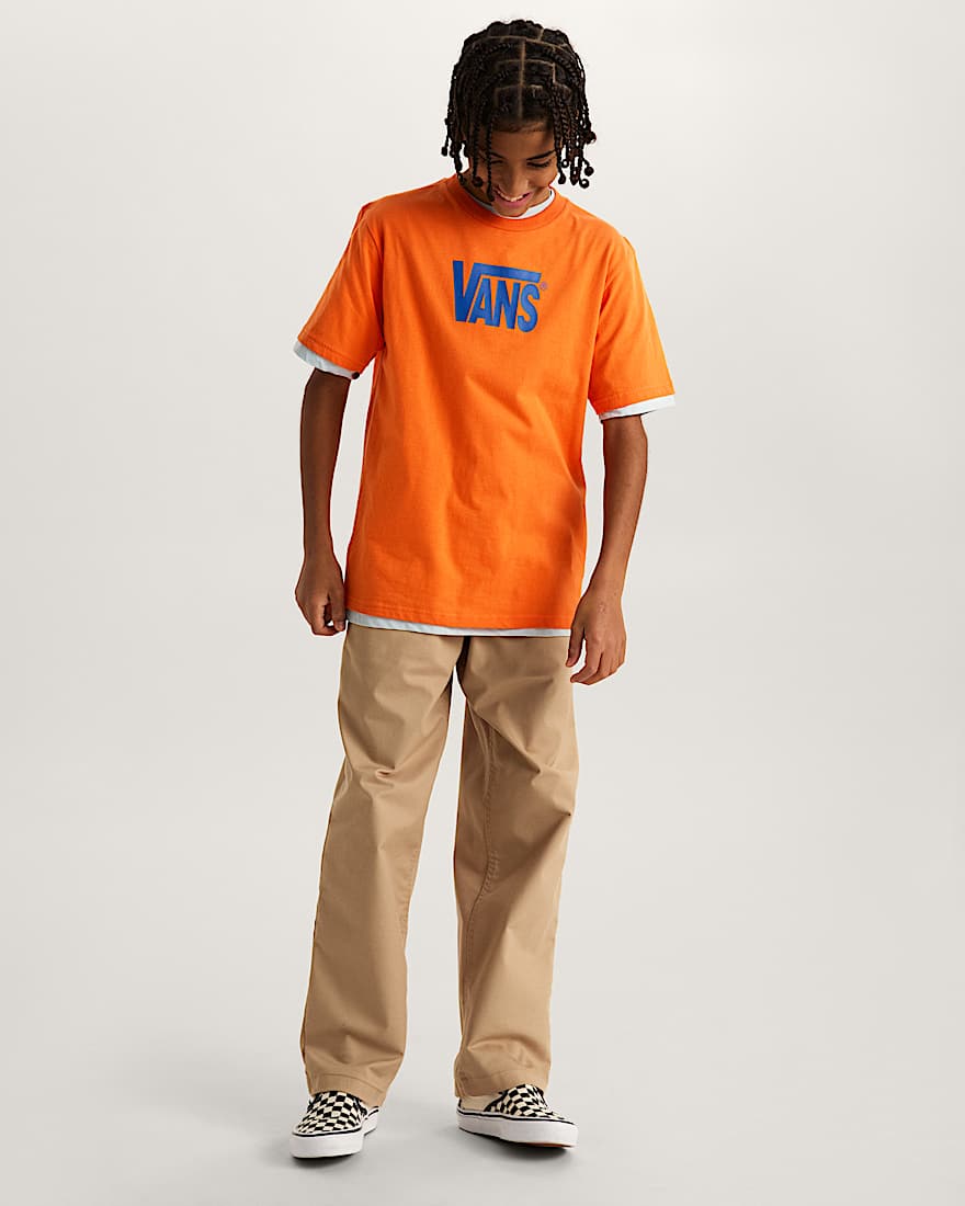 Kinder StretchTShirt mit Logo 814 Jahre VANS Orange ALT4