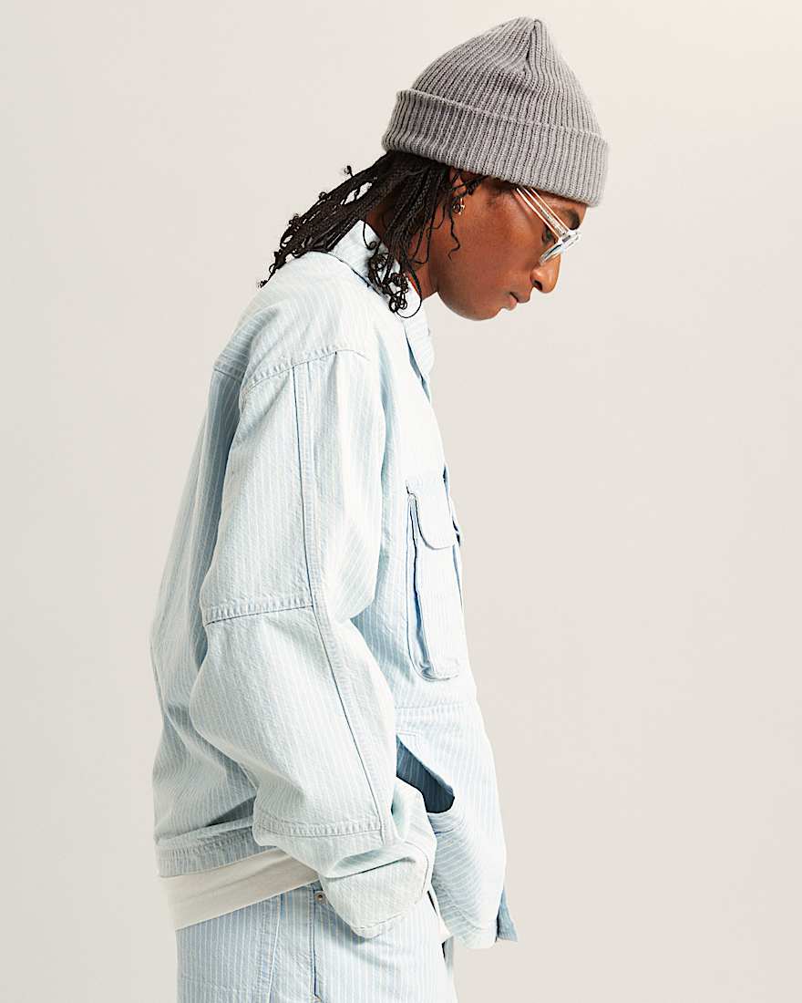 Umber Jeansjacke mit Streifen VANS Grau ALT4