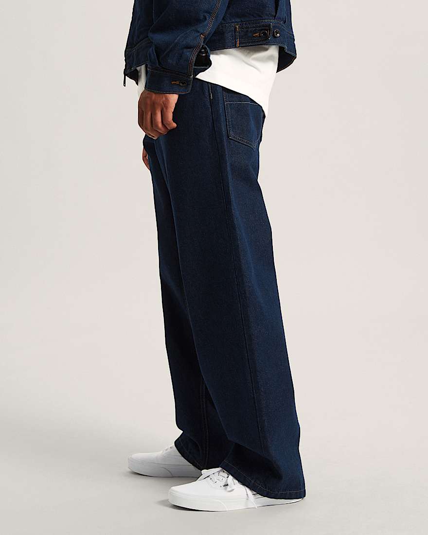Premium Check5 Loose Hose aus Denim VANS Blau ALT4