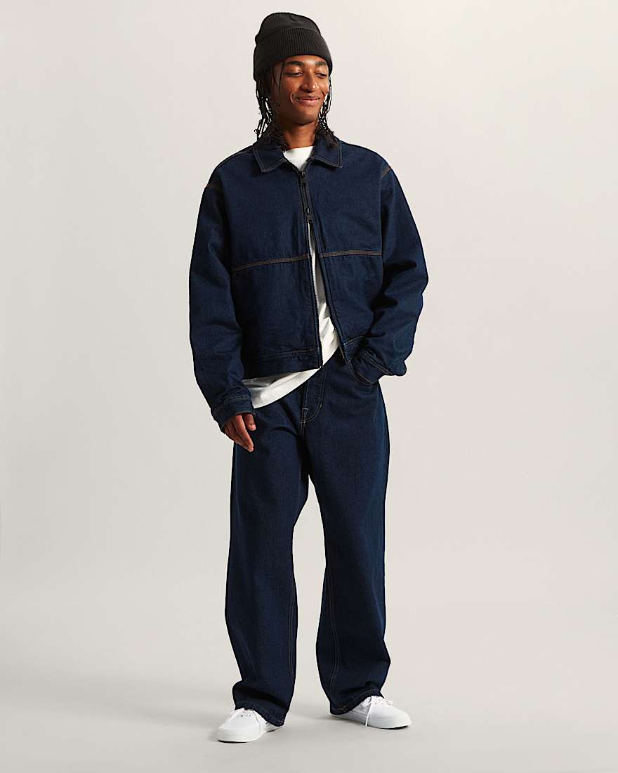 Premium Check5 Loose Hose aus Denim VANS Blau ALT5