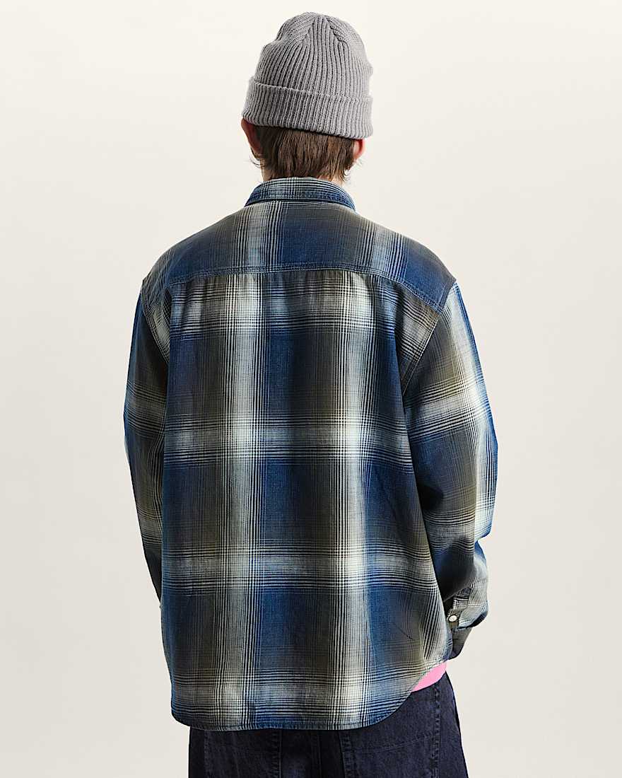 Indigo Plaid Langarmhemd VANS Grn ALT3