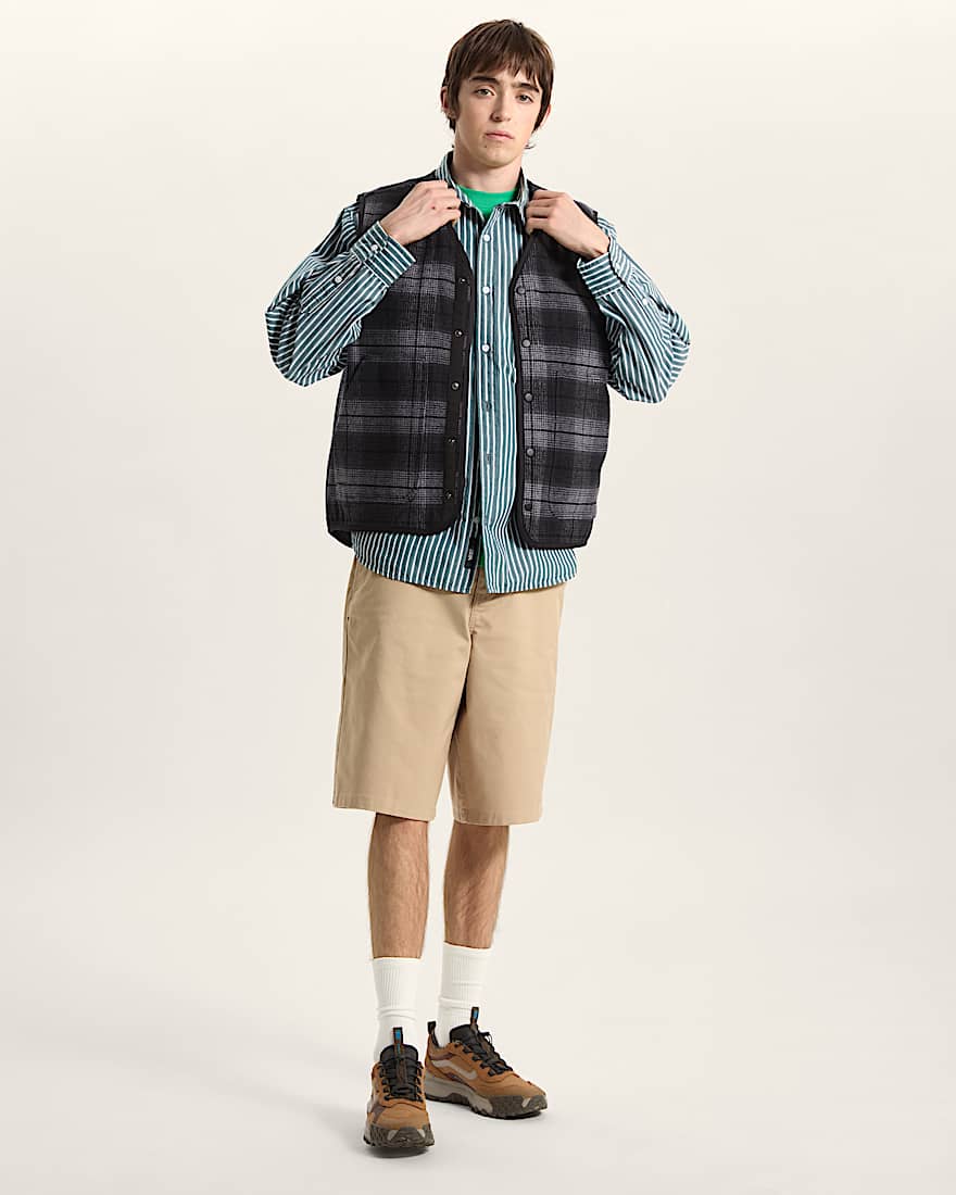 Dobby Stripe LS Shirt Mystic Moss VANS Grn ALT5