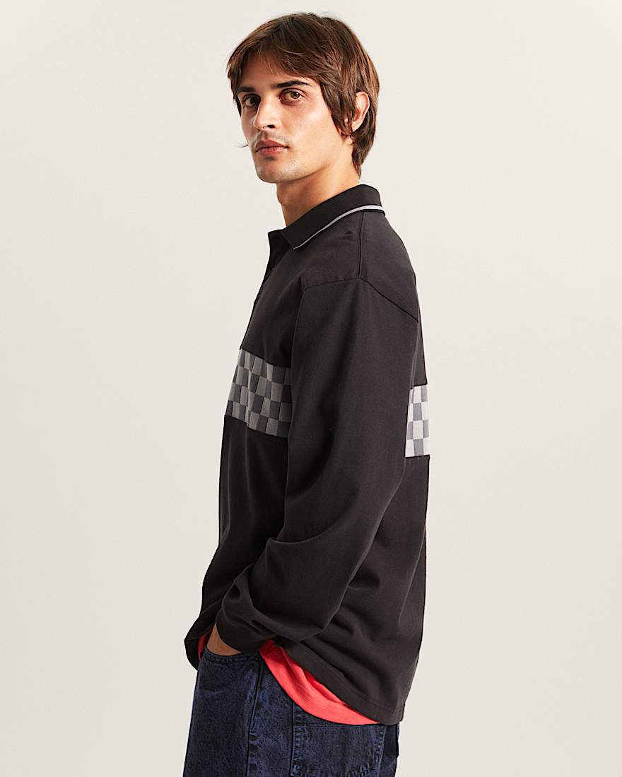 Medford Checkerboard LangarmPolohemd VANS Schwarz ALT4