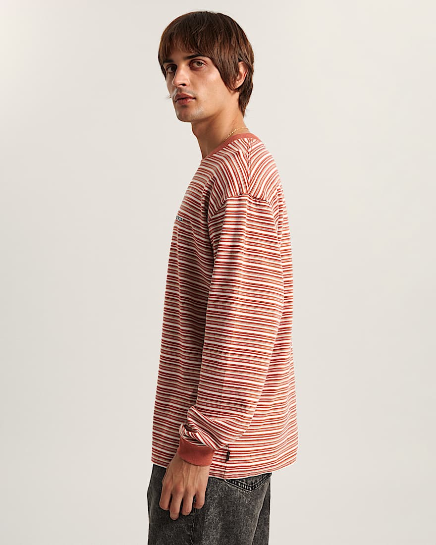 Wesley Stripe LangarmStrickhemd VANS Orange ALT4