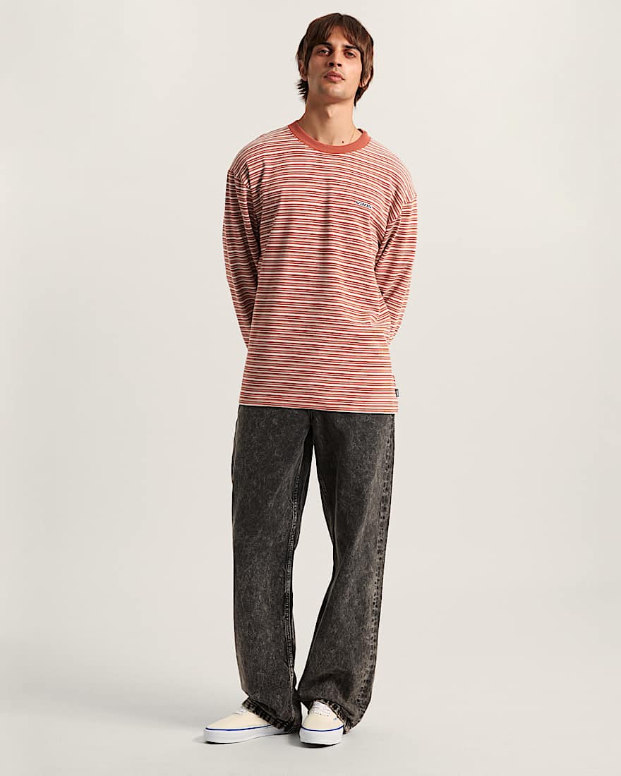 Wesley Stripe LangarmStrickhemd VANS Orange ALT5