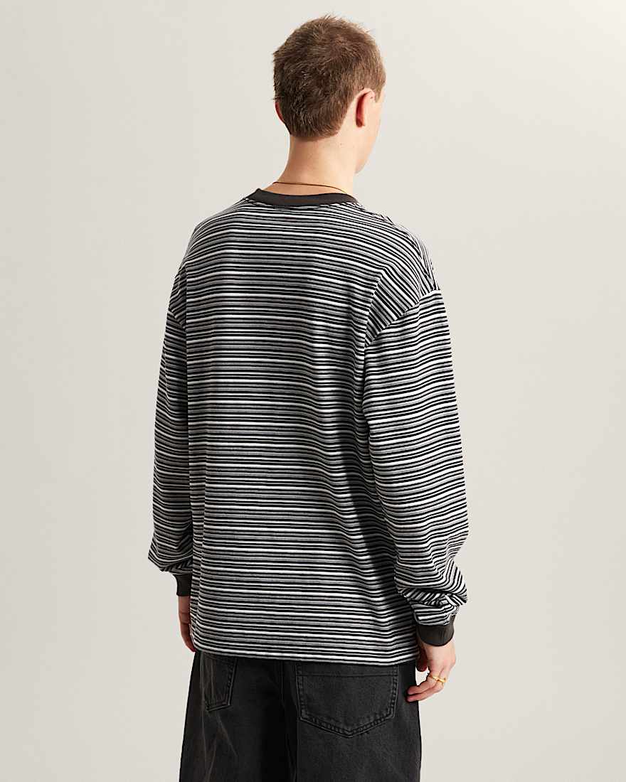 Wesley Stripe LangarmStrickhemd VANS Schwarz ALT3